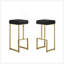 Ensemble de 2 tabourets de bar 31 po en simili cuir avec cadre en métal plaqué or, tabouret de comptoir sans dossier pour la salle à manger de cuisine, noir-1064930371-1064930429