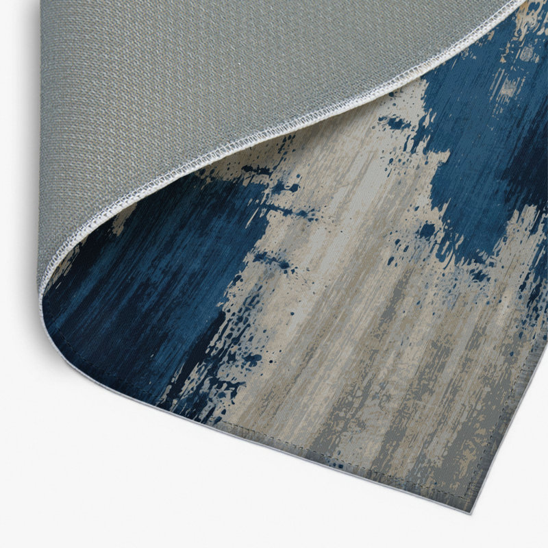 Watercolor Gray Indoor and Outdoor Area Rug, Rectangle 2' x 3'