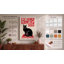 Black Cat, Red Book Japandi 1 Piece Wrapped Canvas Wall Art-47684829-47684826