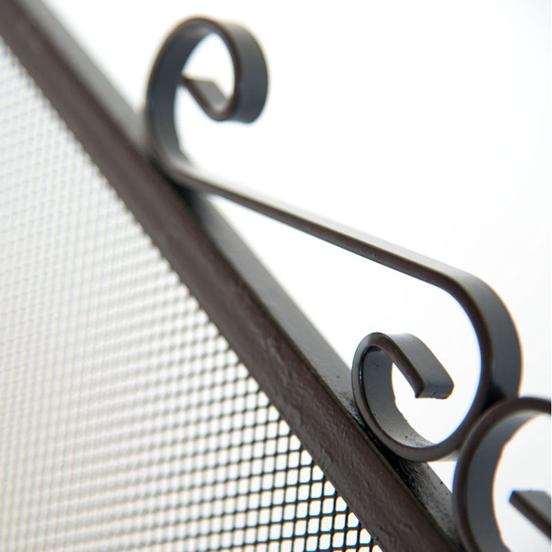 Blanco 3 Panel Iron Fireplace Screen