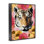 «Tiger on Dahlia Florals», art de la giclée encadrée par Vivien Rhyan
