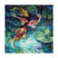 Duniya «Dancing Colors Koi», reproduction de peinture acrylique sur toile tendue-29769664
