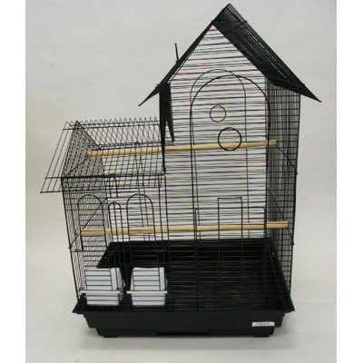 29'' Steel Pointed Top Table Top Bird Cage with Perch