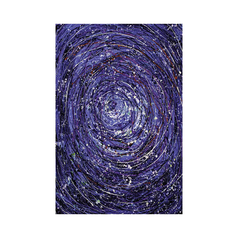 «Abstract Star Trails», art inspiré par Olena, peinture sur toile tendue, H 26 po x l 18 po x 1,5 po