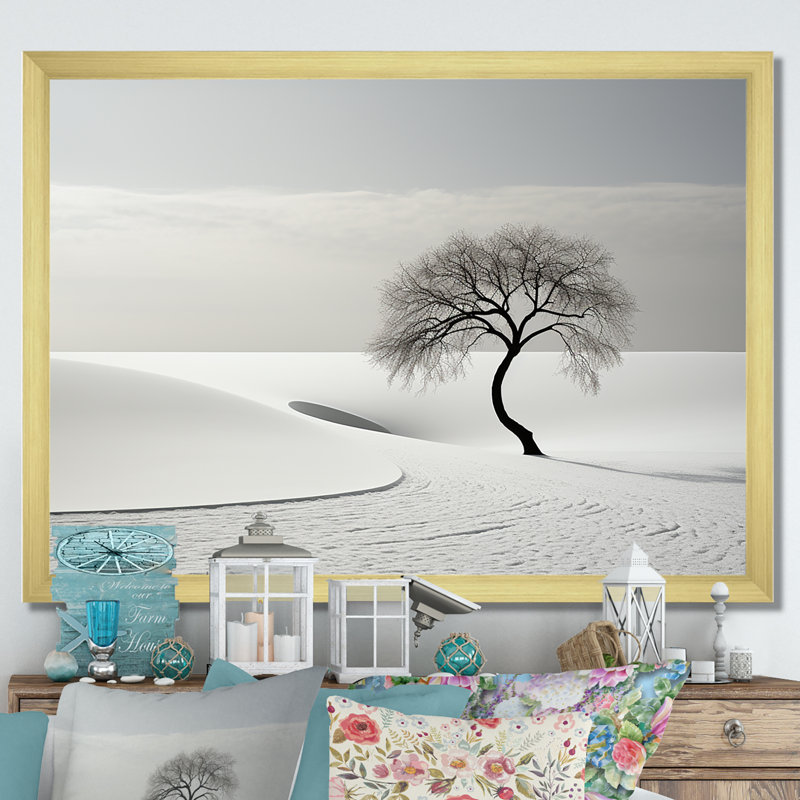 Paysage d'hiver photo I sur toile, Silver Picture Framed, 30" H x 40" W