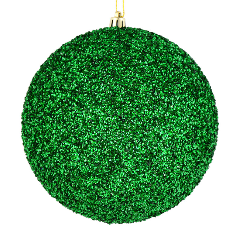 Ornement boule perlé, Vert