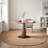 Black walnut round solid wood small desk-1925005425