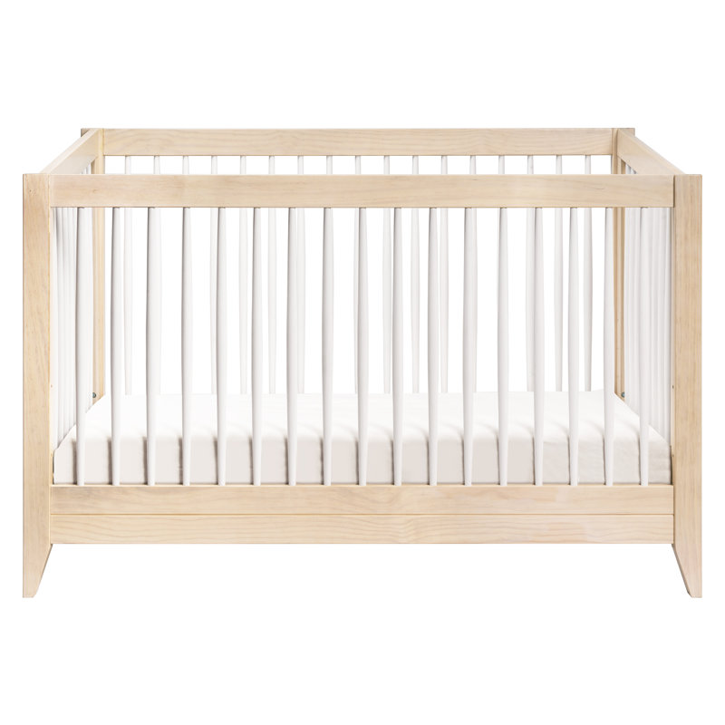 Washed Natural and White Pine 4-in-1 Convertible Crib