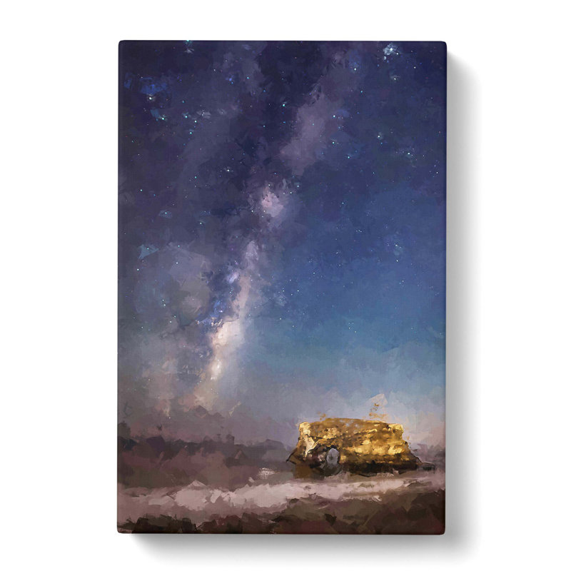 Milky Way Above Santa Cruz Beach In Abstract - Wrapped Canvas Painting, 76cm H x 50cm W x 3cm D