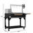 72 in. Argentine Santa Maria Charcoal and Wood Grill, Adjustable Outdoor BBQ, in Black (KM-OG-AW-72)