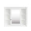 Étagère de miroir de salle de bain moderne, 35 po x 28 po, construction, optimisation de l'espace