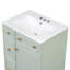 Meuble-lavabo peu encombrant avec lavabo en céramique de qualité supérieure et capacité de rangement abondante-204099362