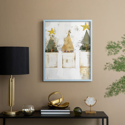 «Christmas Holiday Art DCCDXV», reproduction d'art encadrée - bois massif