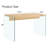 Aden MDF Coffee Table with Tempered Glass Legs-115277803