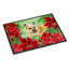 Tapis de porte d’extérieur anti-dérapant cairn terrier poinsettas-38381939
