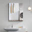 Armoire à pharmacie 20 po x 26 po avec miroir à fixation en surface ou salle de bain encastrée en aluminium, rangement pour salle de bain-63515409