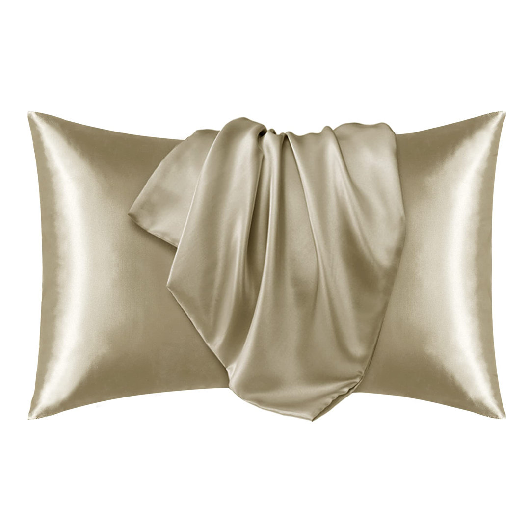 Silk Satin Soft Pillowcases 2 PCS(Cover Only) (Set of 2) Deconovo 