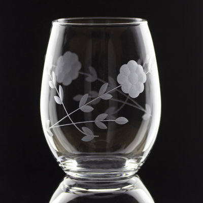 Janet 15 oz. Stemless Wine Glass Set