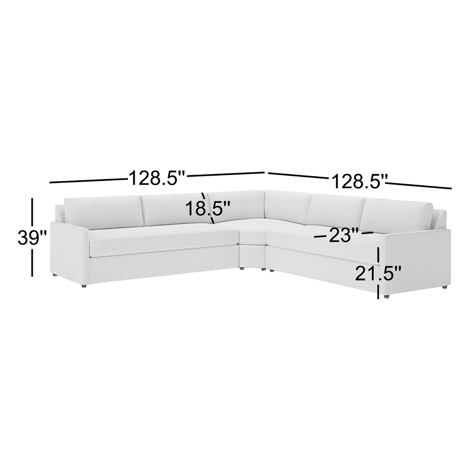 Damari Sectional, John Sepia Performance Linen Blend