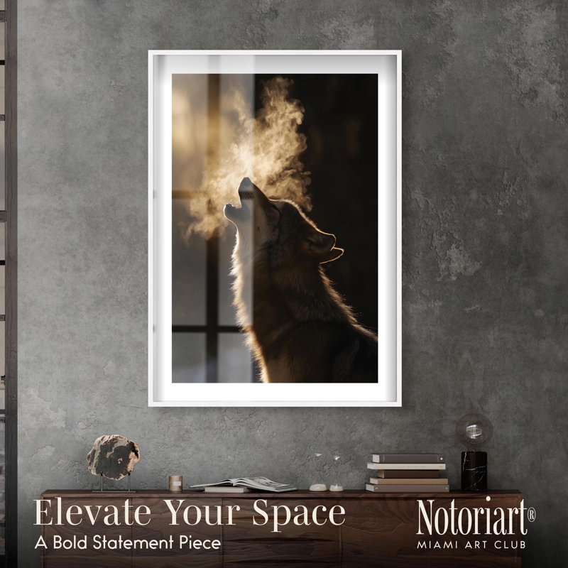 «Smoke Howl Shadowbox Print Travel Art Prints» par Notoriart, cadre blanc, 37 x 55, H 55 po x l 37 po, Blanc