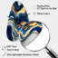 Vibrant bleu et or agate II - horloge transitionnelle de forme irrégulière, horloge asymétrique bleue-104237462