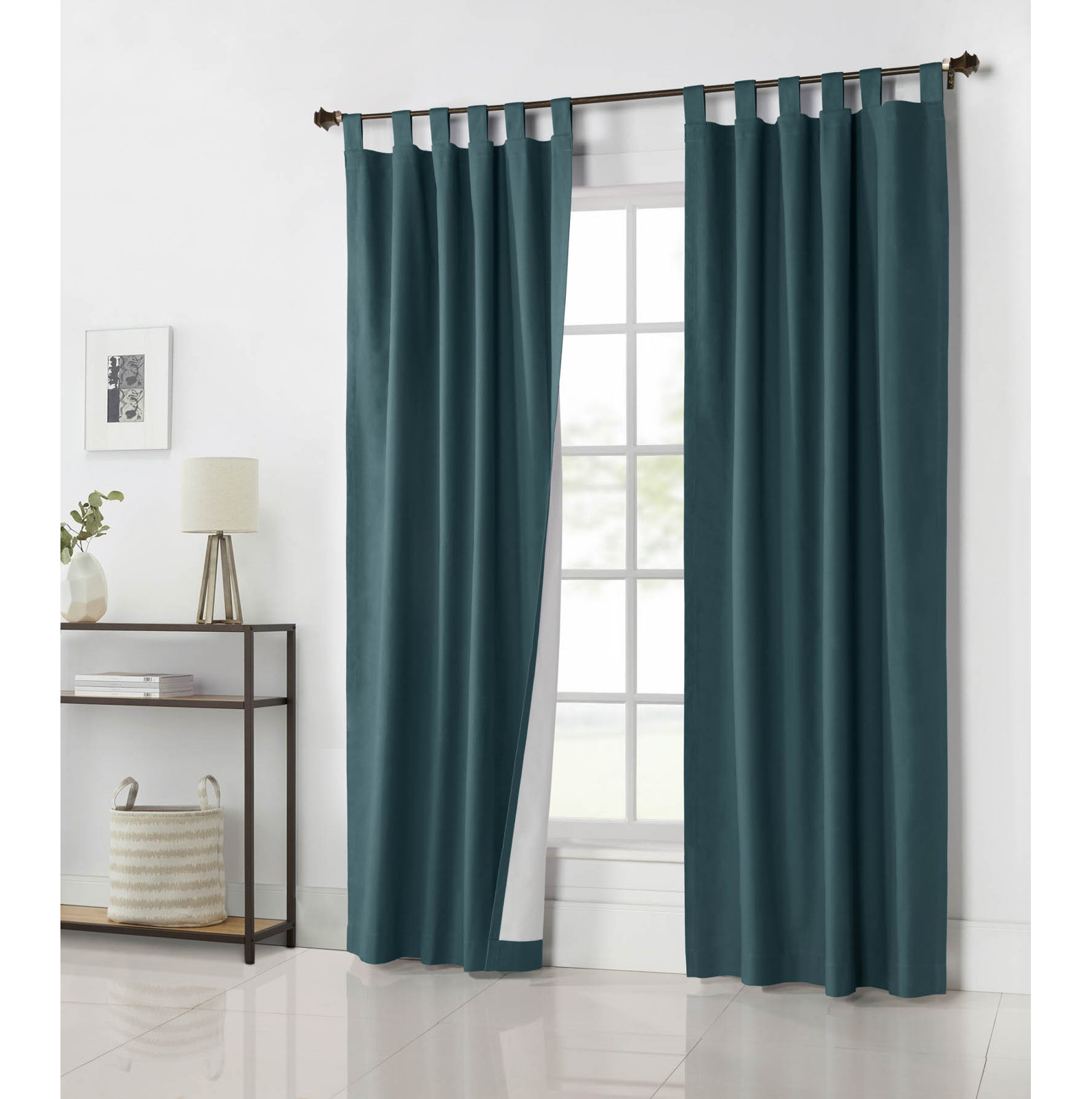 Mcgowen Room Darkening Cotton Curtain Panel, 40" W X 54" L, Nightwatch Green