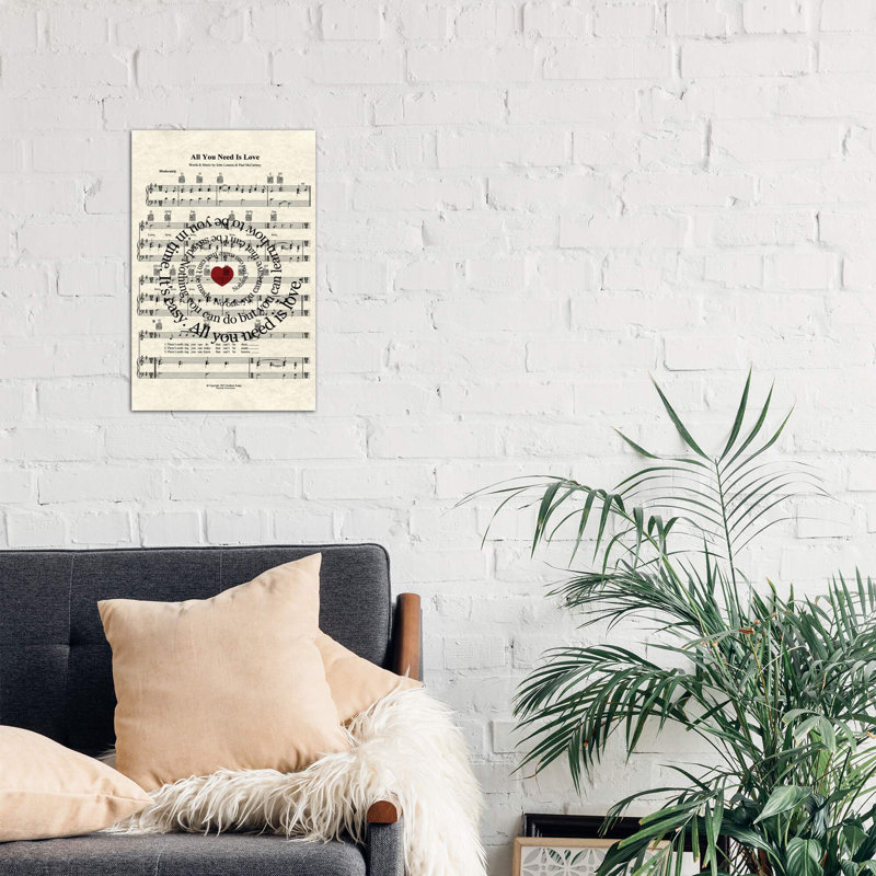 All You Need Is Love - Wrapped Canvas Print, 66.04 cm H x 45.72 cm W x 3.175 cm D