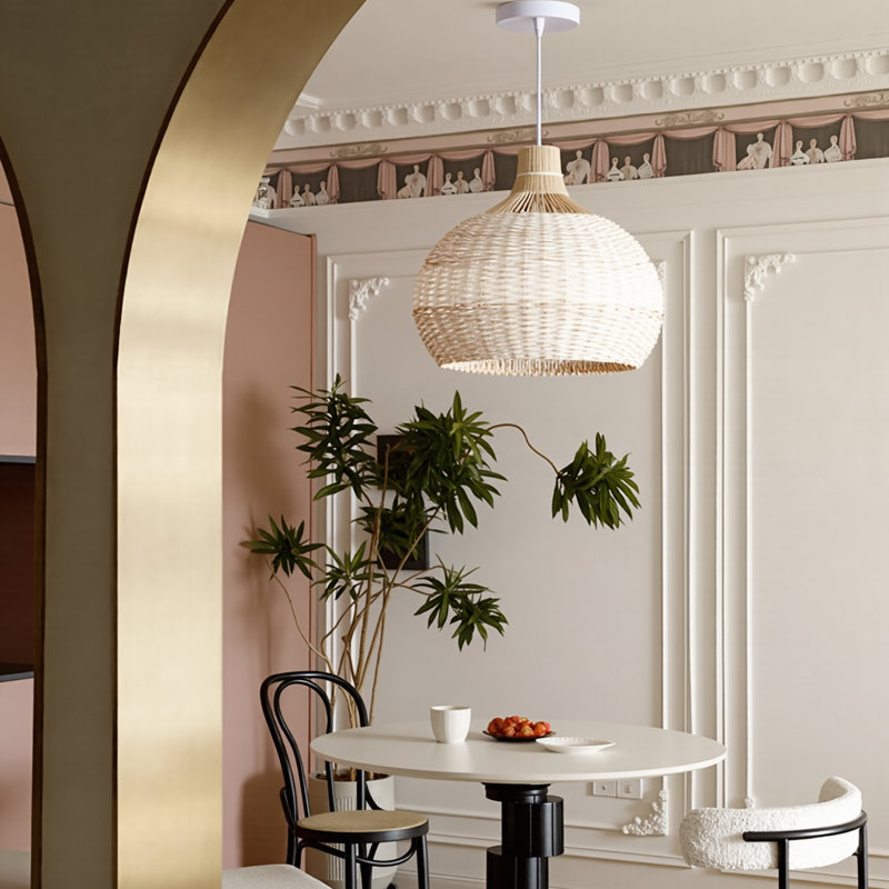 Alisija 1 - Light White Dome Pendant, 15.74'' H x 15.74'' W x 15.74'' D