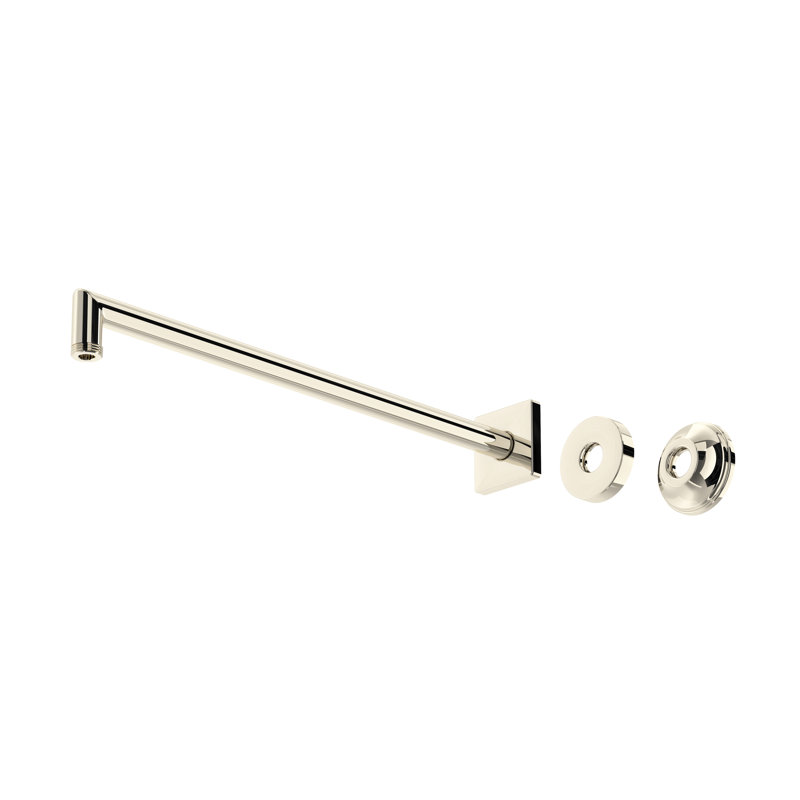 16" Reach Wall Mount Shower Arm, Polished Nickel