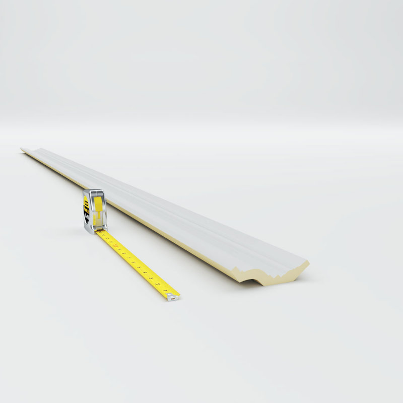 Bedford Smooth White Polyurethane Crown Moulding 94.5"