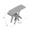 Console en bois massif 46,5 po Selene