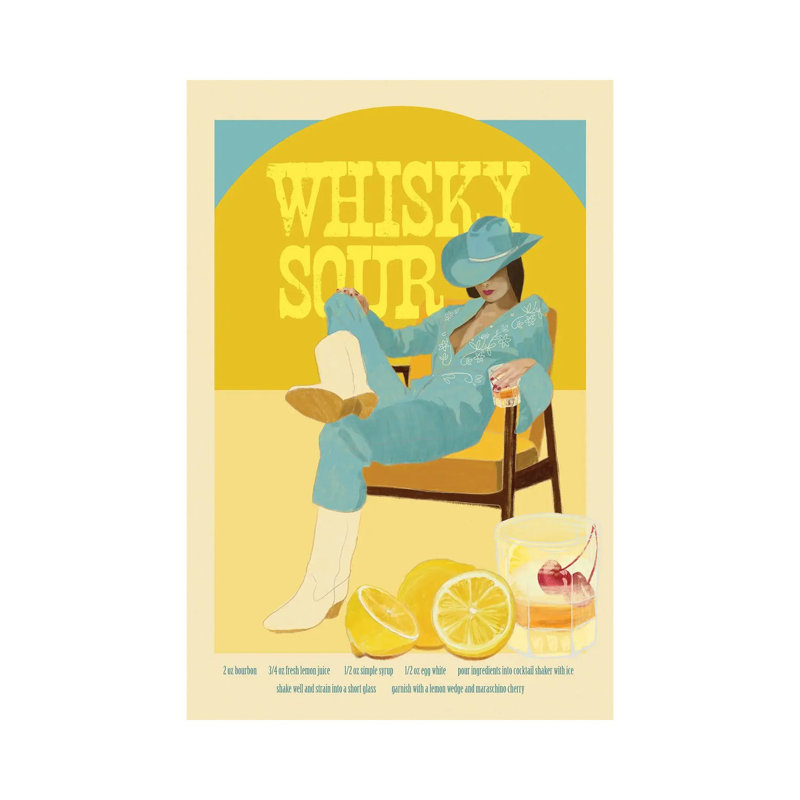 «Whiskey Sour» par Jenny Rome, impression sur toile tendue, H 12 po x l 8 po x P 0,75 po