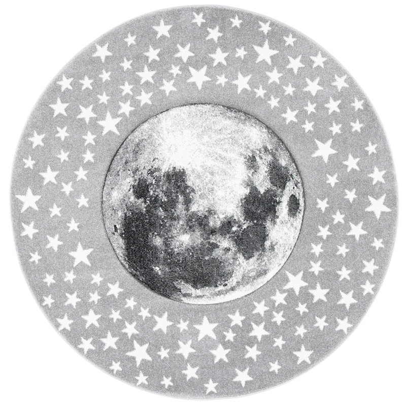 Tapis gris clair Highlawn, Rond 8 pi