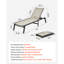 Chaise de bronzage pliable à dossier réglable