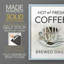 «Hot and Fresh Coffee», reproduction encadrée - bois massif-1622286624-1622286626