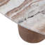 Table basse en marbre avec pieds sculpturaux en bois pour la décoration intérieure - Petite table polyvalente pour le salon et les espaces de bureau - 41 po, brun et gris
