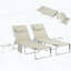 Ensemble de chaise longue pliante pour patio avec filet respirant et table d'appoint-1809378590