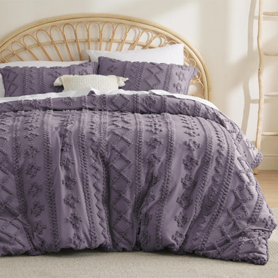 Bedsure Boho Duvet Cover Queen Size, Soft & Comfortable Elegant Design Boho Bedding for Decoration, Machine Washable Comforter Cover for All Seasons