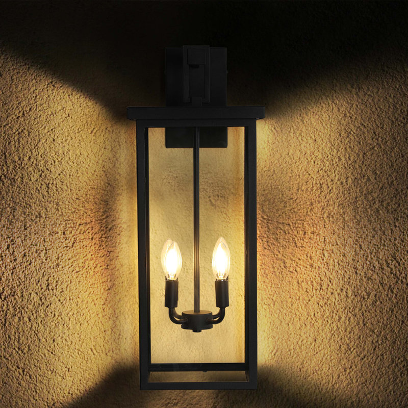Applique murale d'extérieur 4 lumières (sans ampoules), H 25,6 po x l 11,2 po x P 9,8 po, Gris