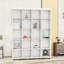 Grand lit escamotable mural avec deux armoires pliables-1399734436