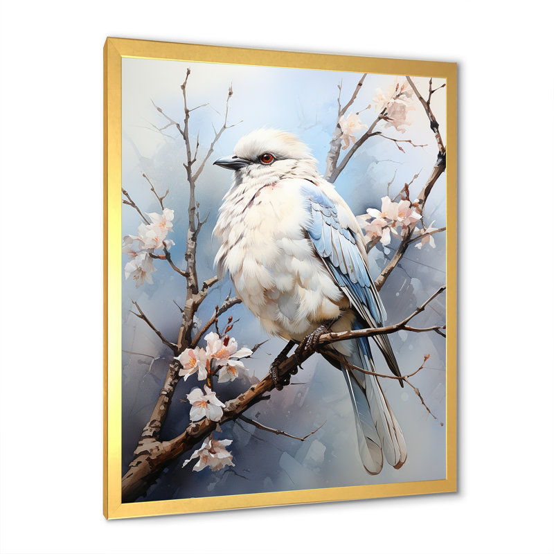 «Peaceful Winged Beauty» sur impression sur toile, Cadre doré simple, H 32 po x l 16 po x P 1 po