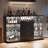 Modern Sideboard Buffet With Led-Lit Glass Display Cabinets & Fluted Drawers-1494851632