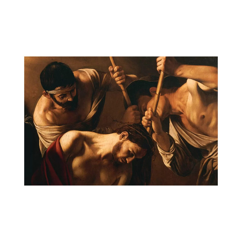 The Crowning With Thorns, C.1603 by Michelangelo Merisi Da Caravaggio - Wrapped Canvas Print