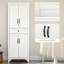 Armoire de rangement à 4 portes avec tiroir et tablettes réglables pour la salle à manger