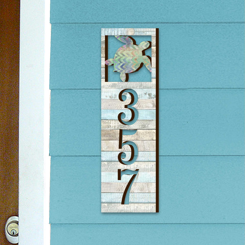 Plaque d'adresse sur 1 ligne Sea Turtle, Oui