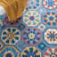 Tapis géométrique en laine et coton touffeté à la main Cyriel-1218149888