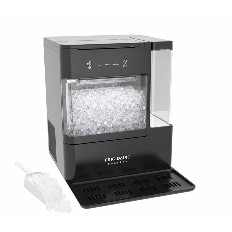 Frigidaire Gallery 38 lbs. Portable Countertop Nugget Ice Maker, Removable Water Tank, Electronic Controls, Black
