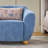  Contemporary Bouclé Upholstered Lounge Chair With EZ Assembly Wood Legs-893417671