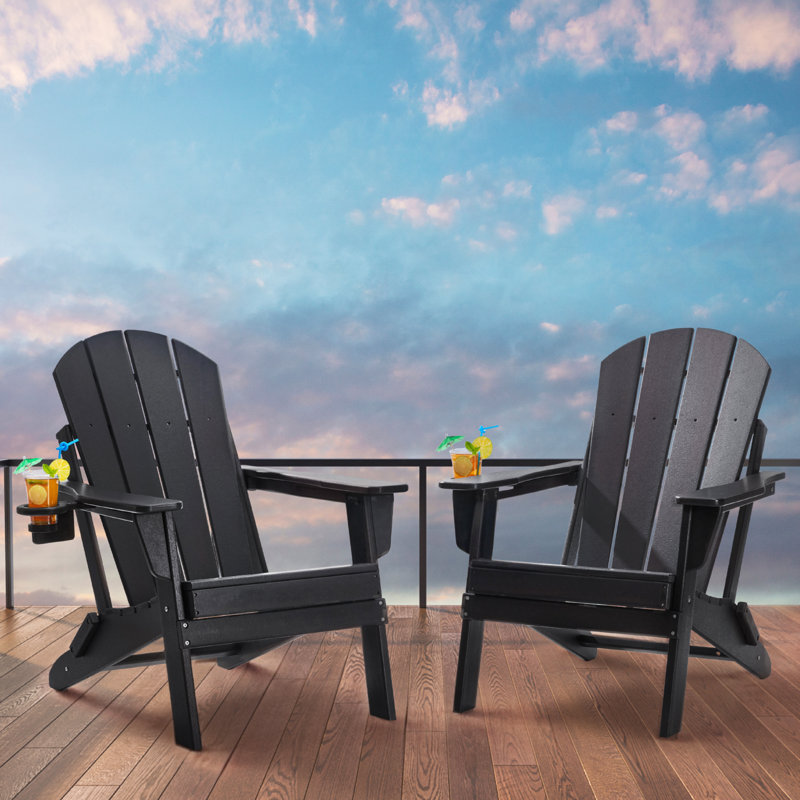 HDPE Banquet Folding Chair Folding Chair Set, Black