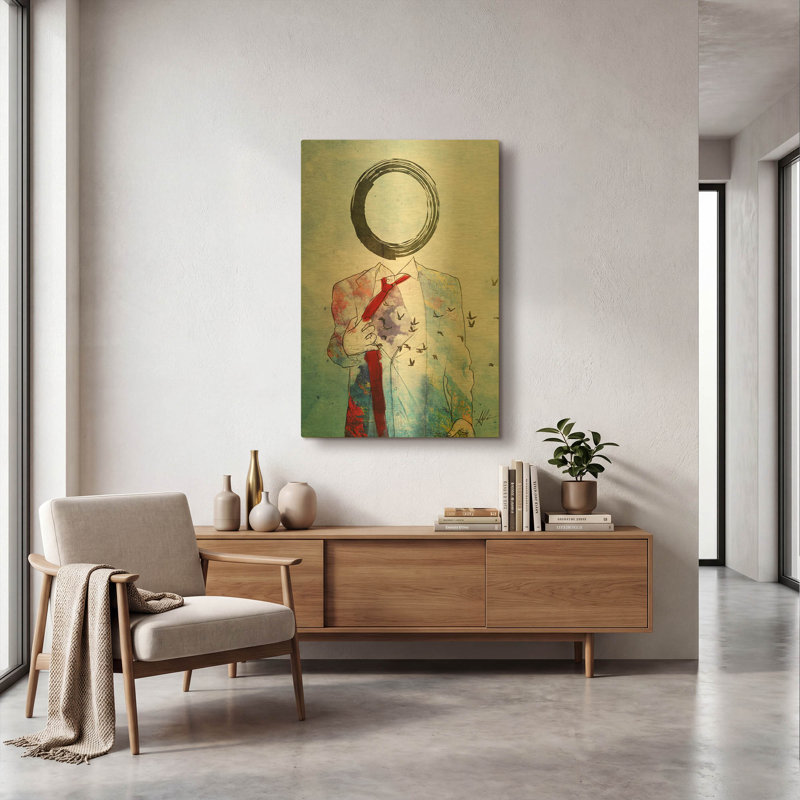 Art mural Aurum «Zero» par Mario Sanchez Nevado, art mural en métal doré, 24 po x 36 po, 24 po x 36 po
